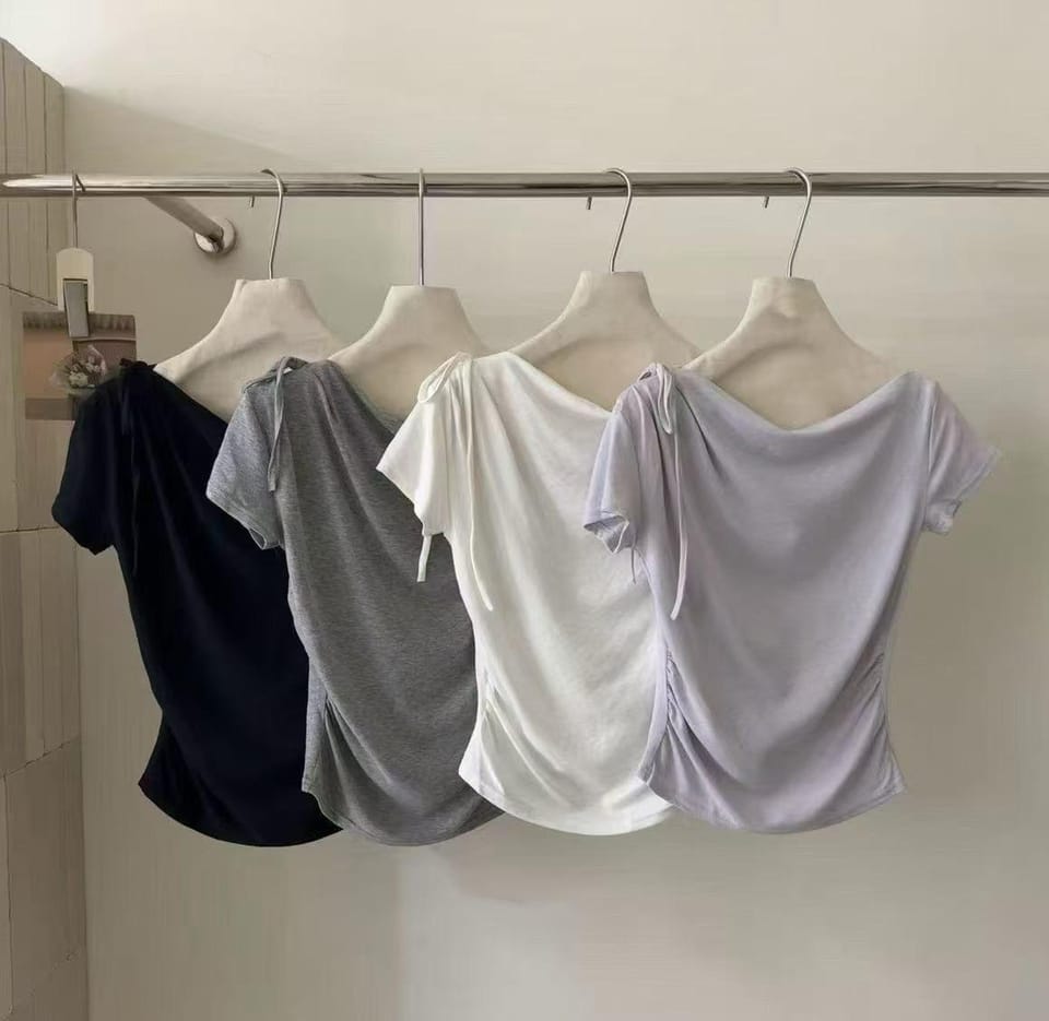 One-Shoulder Drawstring Top 1