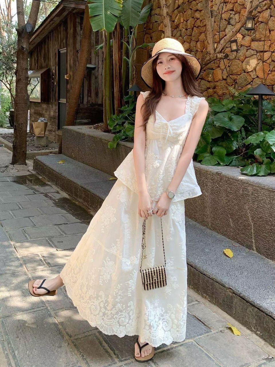 Luna Lace Resort Top & Skirt Set 1